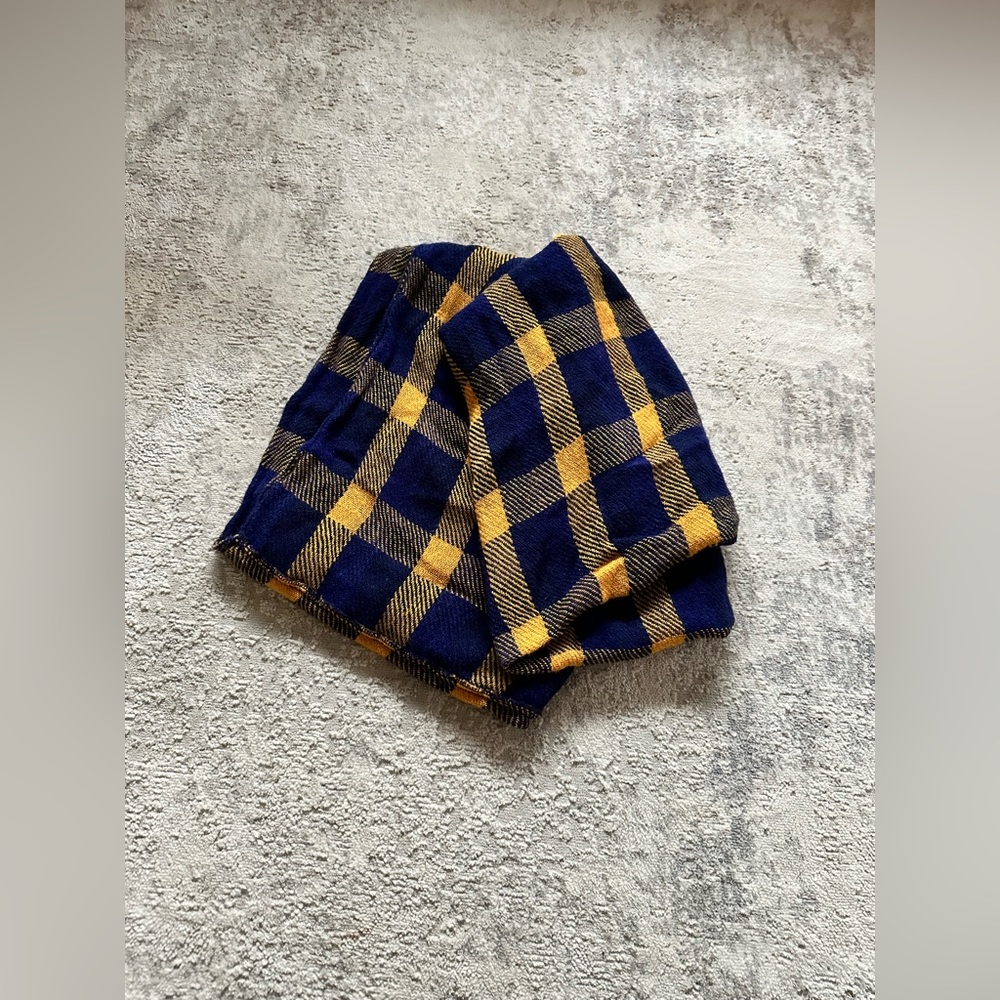 Blue and yellow scarf